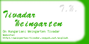 tivadar weingarten business card